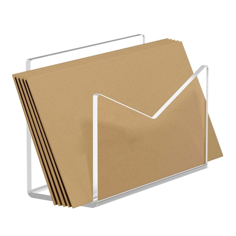 Mail Holder Desktop Letter Holder Book Transparent Sorting Rack File