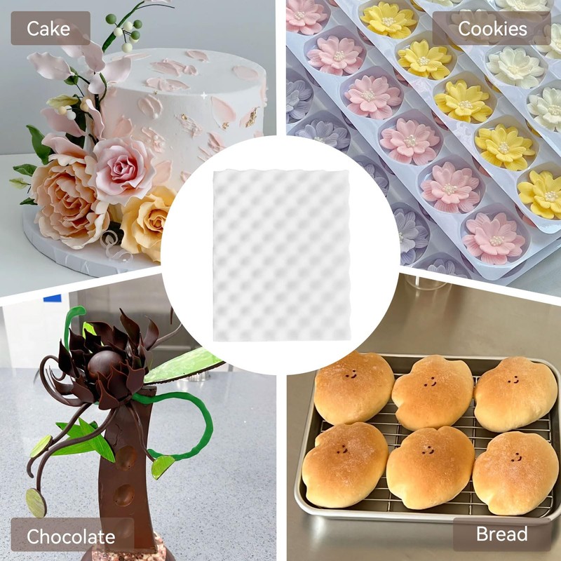 Fondant Shaping Sponge Pad, 2 Pcs Gum Paste Flowers Sponge