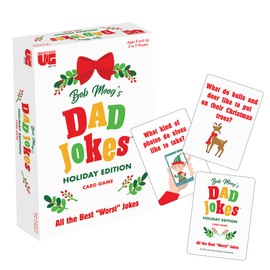 University Games, Bob Moog's Dad Jokes Holiday Edition Matching Card Game, Perfect for Game Night, for Ages 8 and Up, 2-6 Players