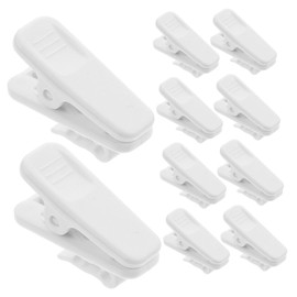 SHOWERORO 10pcs Earphone Wire Organizer Clips Management for Earbuds Lightweight Portable Cable Fixing Clips Compatible with All Earphone Models White Color
