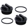 Black 1-1/2" Threaded Pool Filter Drain Plug Cap Winterizing Plug