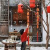 Chinese New Year Hanging Decorations 2 Pack Large Firecrackers Decor