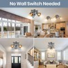 SEEBLEN 3-Light Ceiling Lights with Pull Chain, Adjustable Round Kitchen