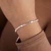 Alex and Ani April Birthstone Clear Crystal Curb Chain Bracelet