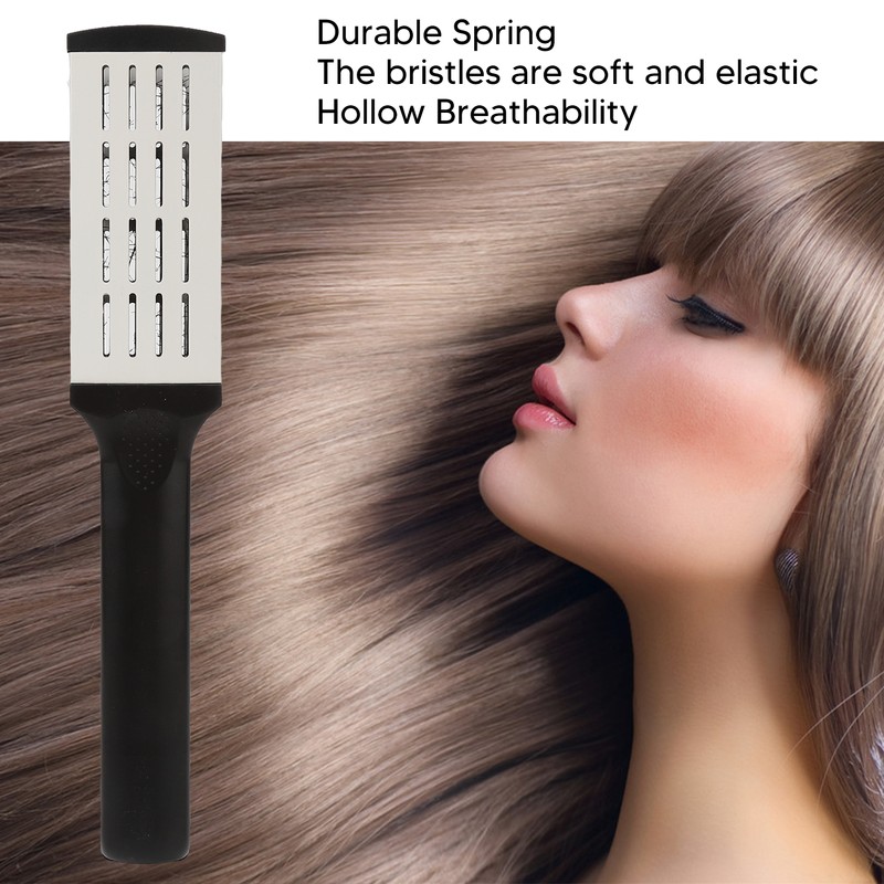 Hair Straightening Double Brush Comb Soft Bristles Prevent Static Heat