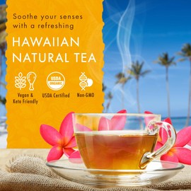 Té natural hawaiano orgánico (colección de té de tres sabores, 24 bolsas de té)