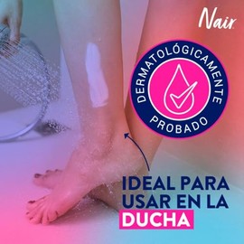 Nair Crema Depiladora para Ducha Nourish 368 g. Marca Probada por Dermatlogos con Ingredientes Naturales, Piel Suave y Tersa hasta por 6 Das          