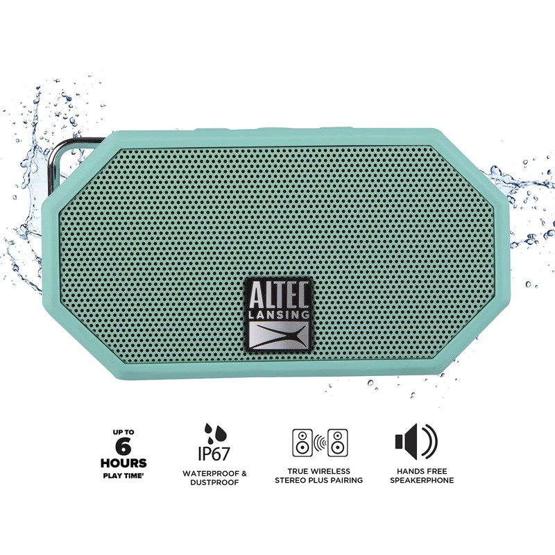 Altec Lansing Compact Bluetooth Speakers Waterproof Loud Sound for Outdoor