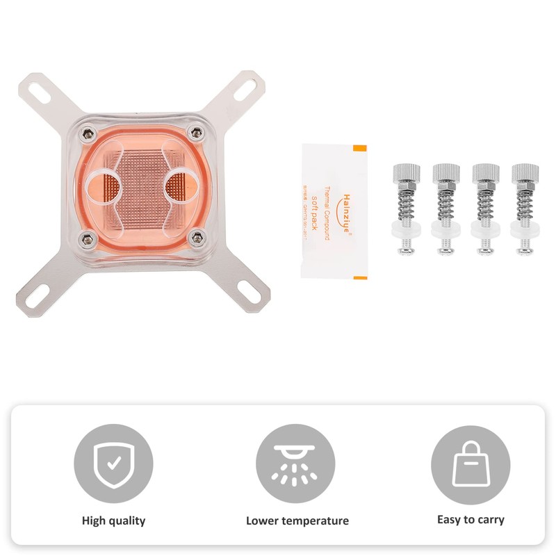 KOMBIUDA Appearance Water-Cooled CPU Water Block Laptop Cooling CPU Cooler