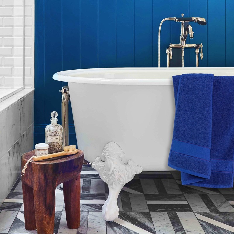 COZYART Royal Blue Bath Towels Set 6 Piece, 2 Bath