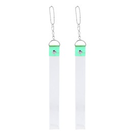 Mini2x Silver Tape Cover, Easy Storage, Key Holder, Strap, Storage Length 17.7 inches (45 cm), Width 1.0 inches (25 mm), Compatible with Half Long, Set of 2, emerald green