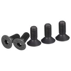 DTGN M8-1.25x20mm Flat Head Socket Cap Screws, 20 Pack Hex Socket Flat Head Screws Carbon Steel Black Oxide, Full Thread, Countersunk Bolts