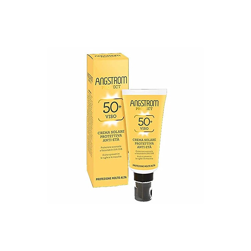 Angstrom Protect Crema Solare Viso SPF 50+, Protettiva Anti-età, Indicata