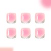 French Tip Press on Toe Nails Pink Fake Toe nails