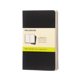 Notizheft Cahier in schwarz 9x14 cm 3 blanko 70g m² sw
