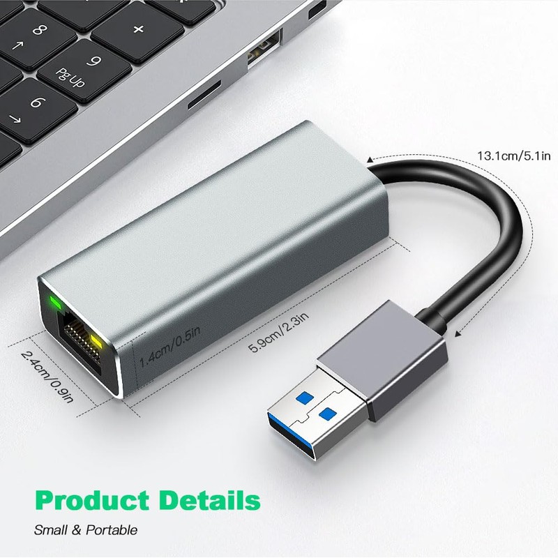 AXFEE USB to Ethernet Adapter, USB 3.0 to RJ45 1000Mbps