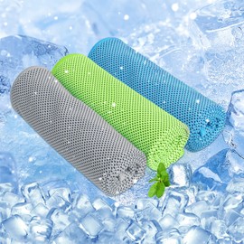 Rockykey Cool Towel, Set of 3, Quick Drying Towel, UV Protection, Cooling Towel, Lightweight, Heat Stroke Prevention