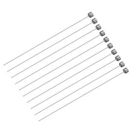 sourcing map Straight Ejector Pins, 1mm(0.04") Dia. 65Mn Steel Round Tip Punch 100mm(3.94") Long for Mechanical Maintenance 20Pcs