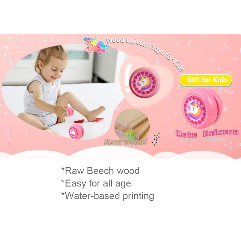 Chic U Wooden Looping Yoyo for Kids Beginners Auto Return