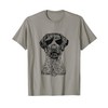 German Wirehaired Pointer GWP Dog with Sunglasses T-Shirt