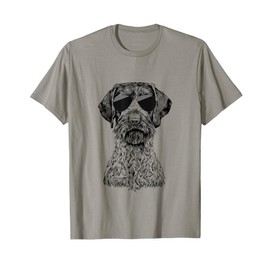 German Wirehaired Pointer GWP Dog with Sunglasses T-Shirt