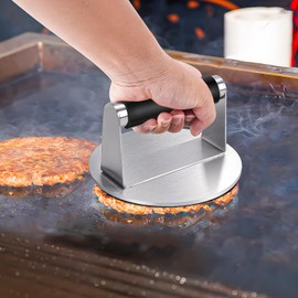 Griddle Accessories for Blackstone with Smashed Burger Press,19Pcs Griddle Accessories kit for Hibachi, Enlarged Grill Spatula, Salt and Pepper Shakers, Grill Black Tools Set