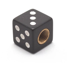 4 x Valve Caps Cube Black Dice Valve Cap Vwüsch