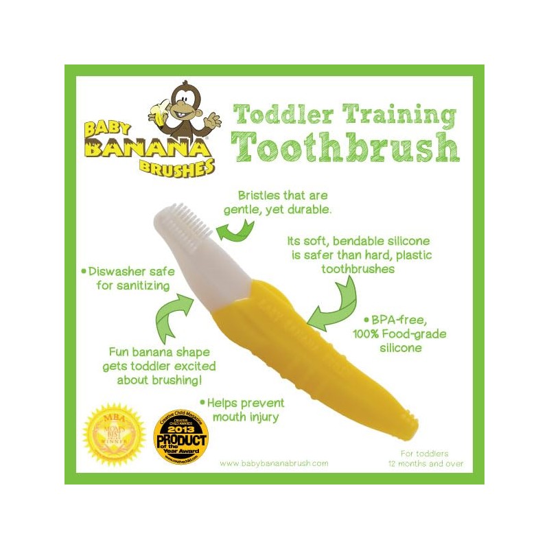 Baby Banana Bendable Training Toothbrush, Toddler