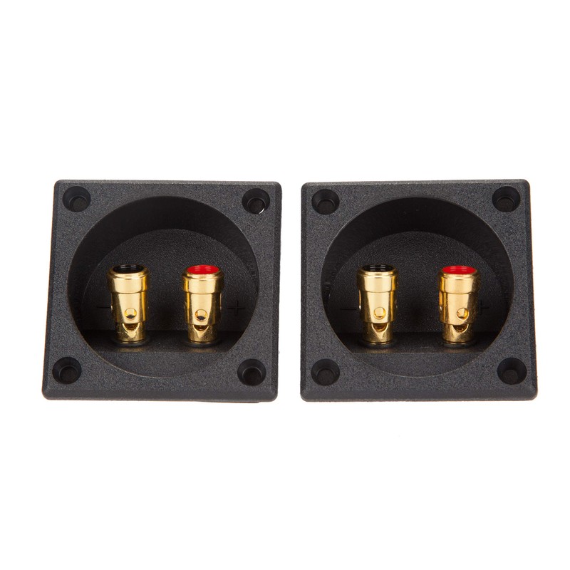 [Stereo Connector square push type] One-Touch Recessed Speaker Terminal Box