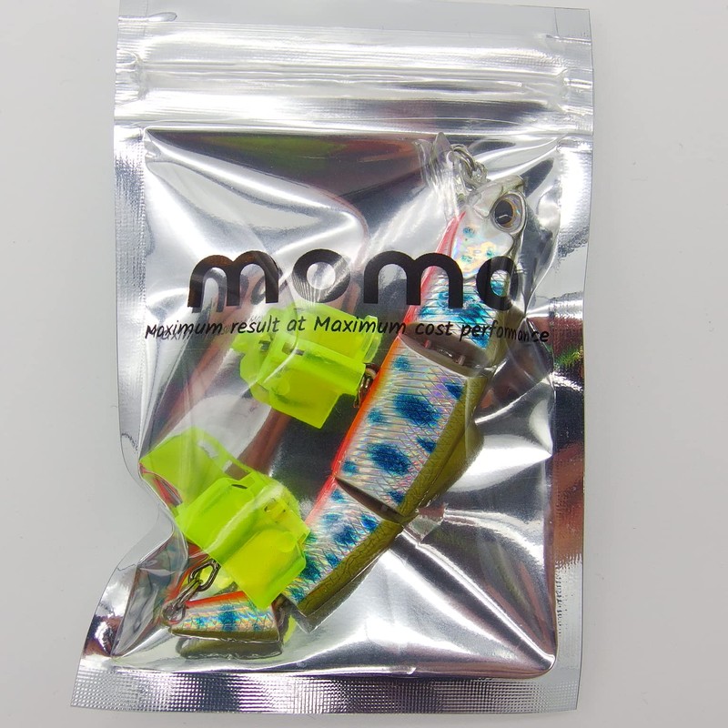 momolures Trout Lures Qatro Jointed 70S 5.7g Sinking for Brown