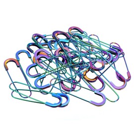 YOKIVE 35 Stück Sicherheitsnadeln, Metall Große Sicherheitsnadeln Clips, Halten Fixiert Sicherheitsnadel, Ideal für Büro, Kunst, Zuhause, Täglichen Gebrauch (Regenbogen, 3,15 Zoll)