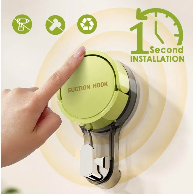 Modern Wall-Mounted Suction Hooks, Removable and Reusable, Watterproof, Resistant, Easy