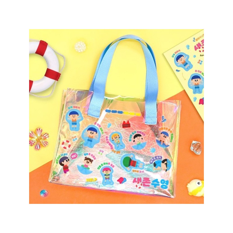 Survival swimming hologram beach bag / 생존수영 홀로그램 비치백