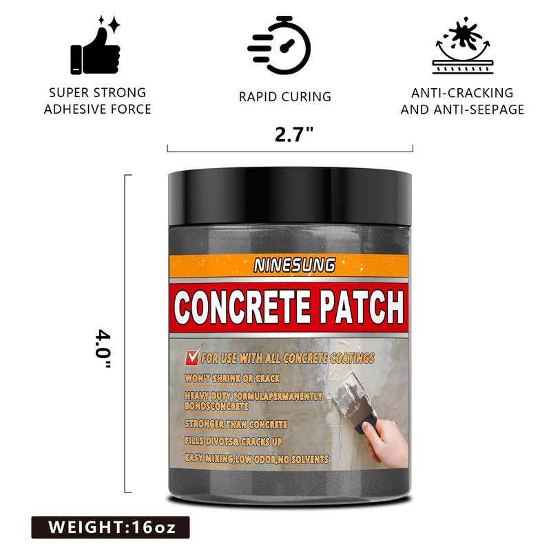 Concrete Patch Repair - Fast Drying Cement Patch for Crack