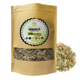 Cure wid Pure Organic Dried Lemongrass - Cut & Sifted 1lb In A resealable Bag - Non-GMO Lemon Grass for Tea, Cooking, Thai Cuisine, Herbal Teas For Digestion, Relaxation & Overall Well-Being.