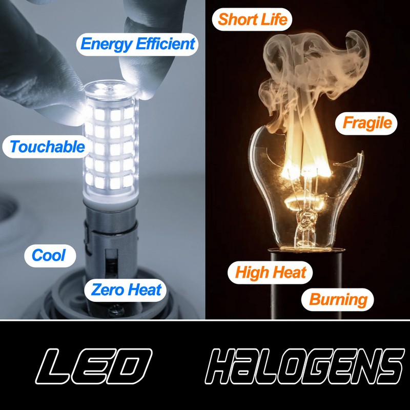 Ziomitus 120 Volts BA15D LED Double Contact DC Bayonet Base