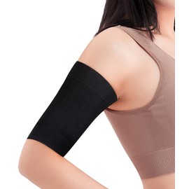CtriLady Women's Arm Cover, Compression Inner, Upper Arm Shaper, Upper Arm Support, Summer, Upper Arm Cover, Cold Protection, Shapewear Elastic, Black