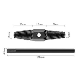 Double Head Screw Extractor with Stick, 1/2 and 3/4 Inch Pipe Broken Screw Bolt Extractor Remover for Bad Taps Maintenance of Pipeline Cleaning