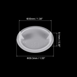 uxcell 20Pcs Hinge Hole Covers, 35mm(1 3/8") Dia Plastic Concealed Hole Cover Round Flush Type Caps for Furniture Cabinet Cupboard, White