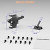SKYSEN Self-Closing Fence Gate Hinges, Latch, and 24" Drop Rod