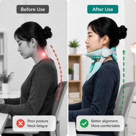 Cervical Neck Support Pillow for Travel and Rest – Breathable Adjustable Strap Cushion for Home, Office and Trips