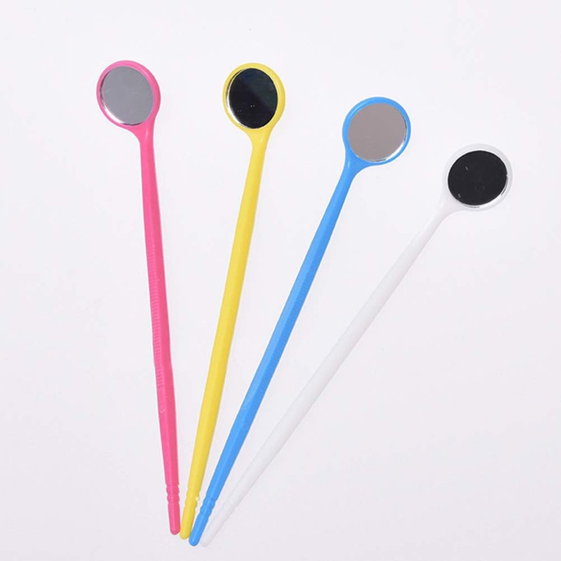 Disposable Dental Mirrors with Long Handle, Mouth Mirrors, Mouth Inspection