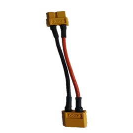 skrnrhrery XT60 series serial parallel connector, XT60 battery extension cable connector with14awg silicone cord1 female to 2 male connector for RC mode helicopter Quadcopter battery extension3 pieces