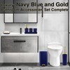 XLHOMO Navy Blue Bathroom Accessories Set 8 Piece Navy Blue