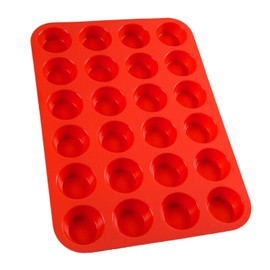 Keliwa's 24 Cup Silicone Mini Muffin - Cupcake Baking Pan/Non - Stick Silicone Mold/Dishwasher - Microwave Safe …