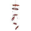 Wind Chime Mobile Wood Many Small Geckos Brown Approx. 55