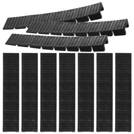 Mobestech 20Pcs Table Shims Plastic Shims Furniture Legs Black Levelers Pads Home Table Chair Leg Wedges Heavy Duty Shims Adjuster for Home Improvement and Workplace (9.9 * 2CM)