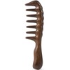 Beomeen Wooden Wide Tooth Comb, Large Thicken Natural Sandalwood Hair
