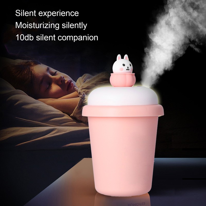 Humidifier Pink Milk Tea Cup Humidifier Small Desktop Bedroom Bedside