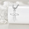 VENACOLY Cross Necklace 925 Sterling Silver Cross Pendant Jewellery for